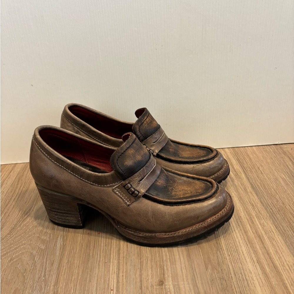 FREEBIRD by Steven Women's "Bristol" Dark Brown Leather Heeled Shoes Size 6